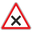 Дорожный знак 1.6 «Пересечение равнозначных дорог» (металл 0,8 мм, I типоразмер: сторона 700 мм, С/О пленка: тип А инженерная)